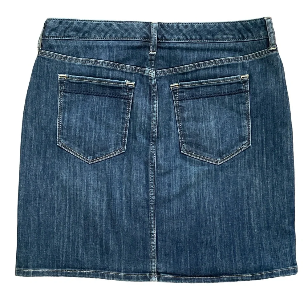 Eddie Bauer Blue Denim Mini Skirt, Blue Jeans Skirt size 6 - Picture 2 of 6